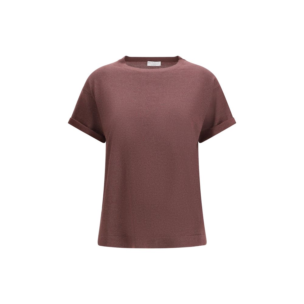 Camiseta de nailon color burdeos Brunello Cucinelli