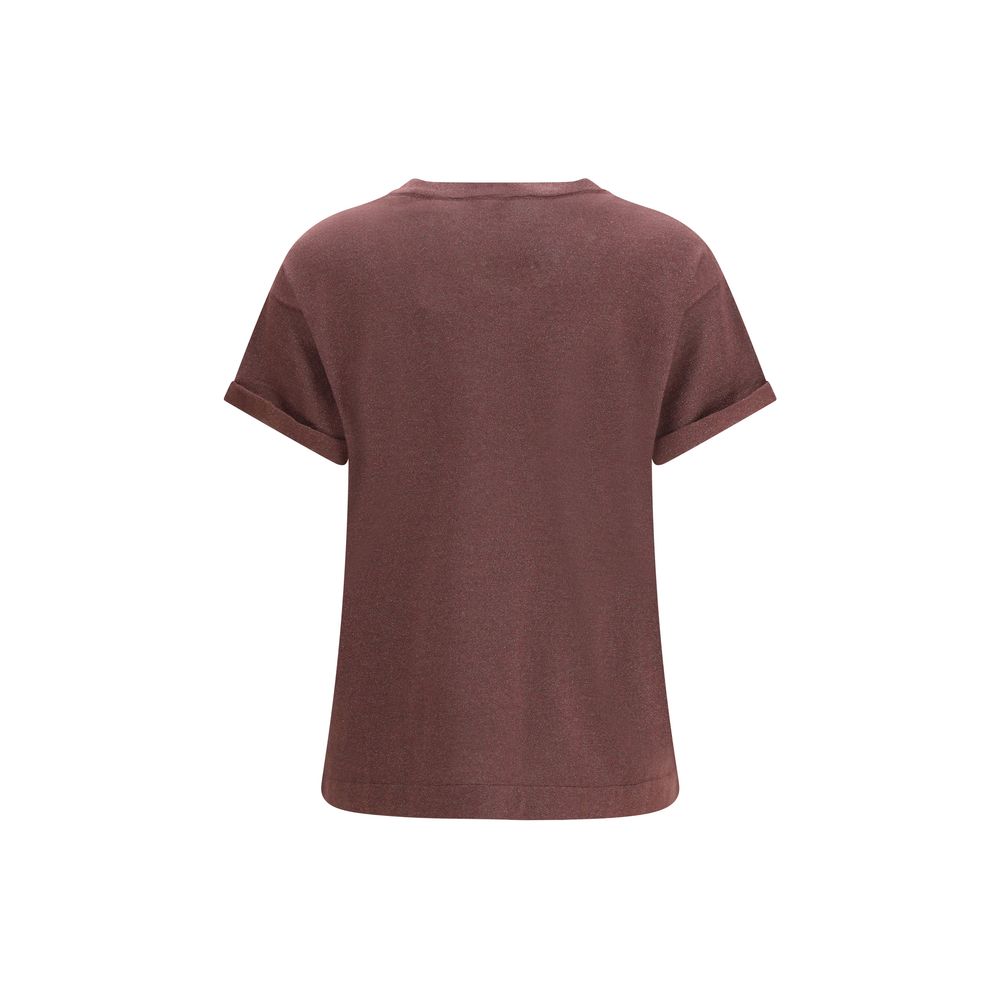 Camiseta de nailon color burdeos Brunello Cucinelli