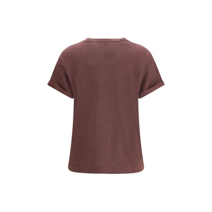 Camiseta de nailon color burdeos Brunello Cucinelli