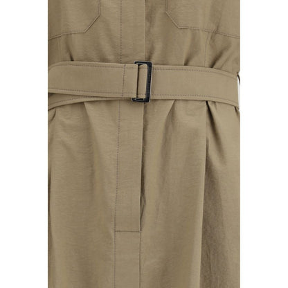 Brunello Cucinelli Beige Cotton Casual Dress