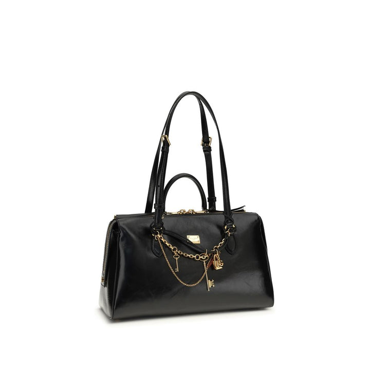 Bolso de Hombro de Piel de Becerro Negra Bos Taurus Dolce & Gabbana