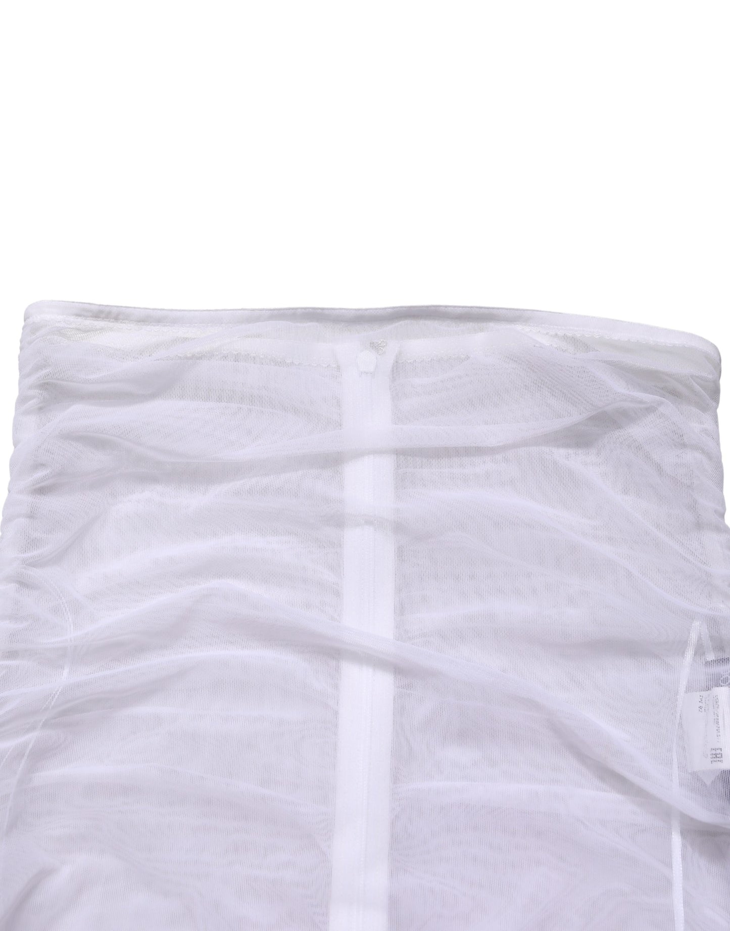 Robe longue fourreau Dolce & Gabbana en nylon extensible transparent blanc
