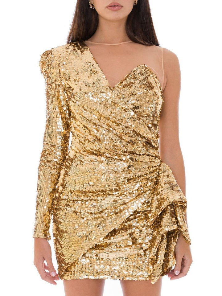 Elisabetta Franchi Bicolor Polyamide Short Dress
