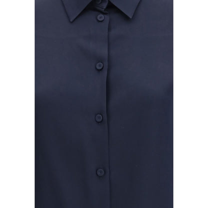 Max Mara Pure Blue Silk Shirt