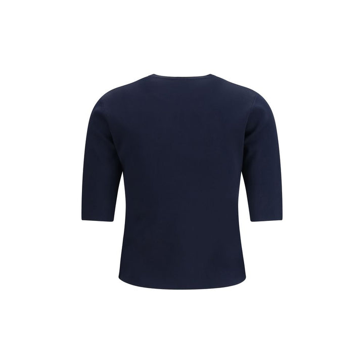 Max Mara Pure Blue Viscose T-Shirt