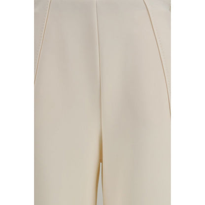 Max Mara Pure Beige Polyamide Flared Pants