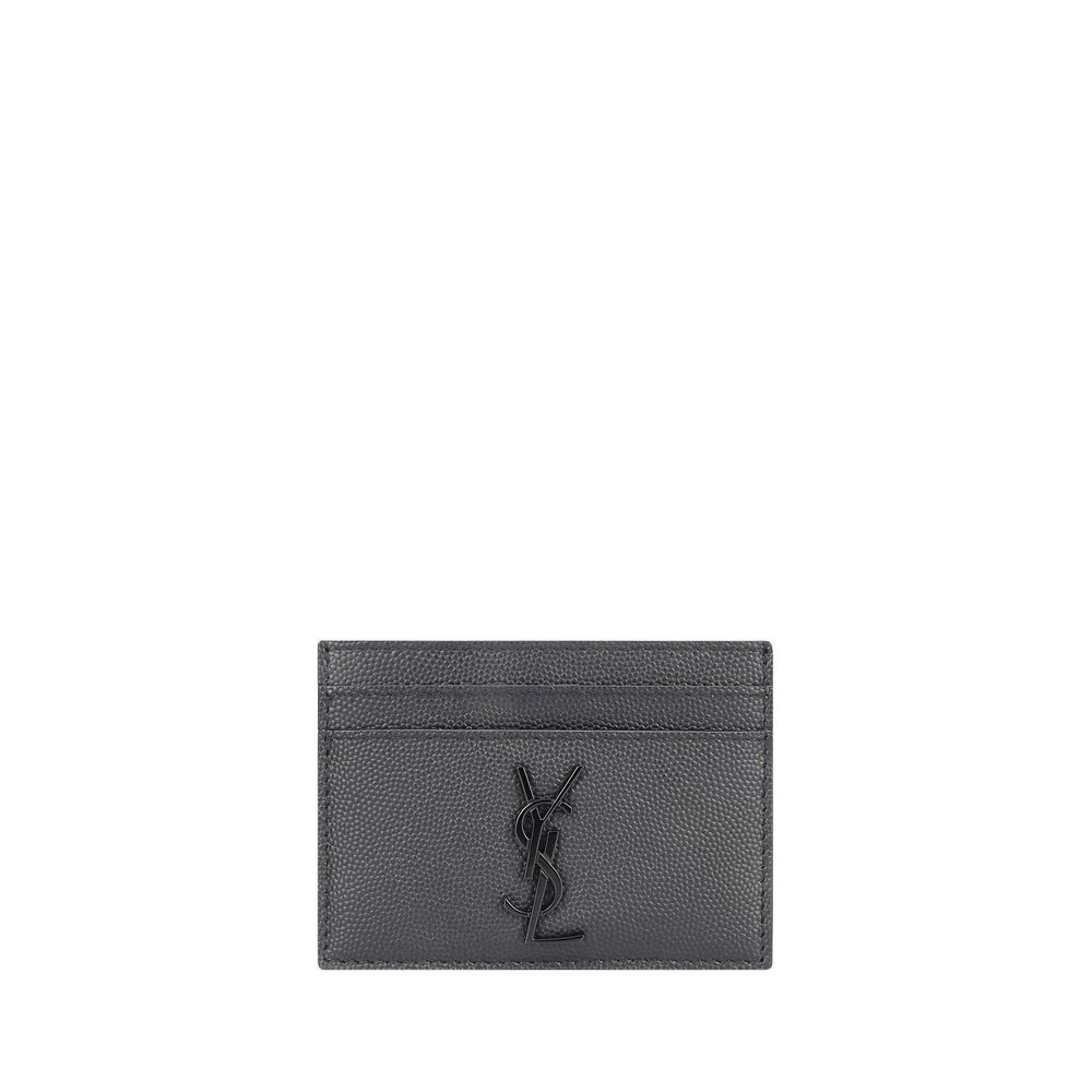 Cartera Saint Laurent de Piel de Becerro Gris Bos Taurus