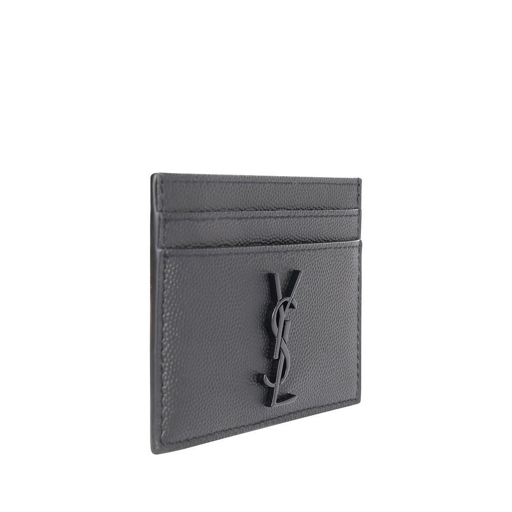 Cartera Saint Laurent de Piel de Becerro Gris Bos Taurus