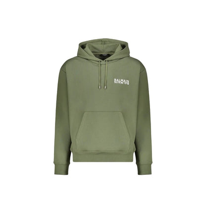 Sudadera con capucha bicolor de algodón Balmain