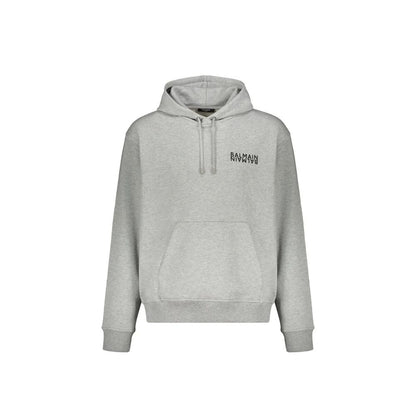 Sudadera con capucha Balmain de algodón gris