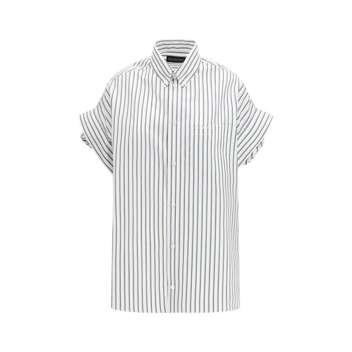 Balenciaga White Cotton Shortsleeve Shirt