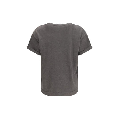 Camiseta de nailon gris Brunello Cucinelli