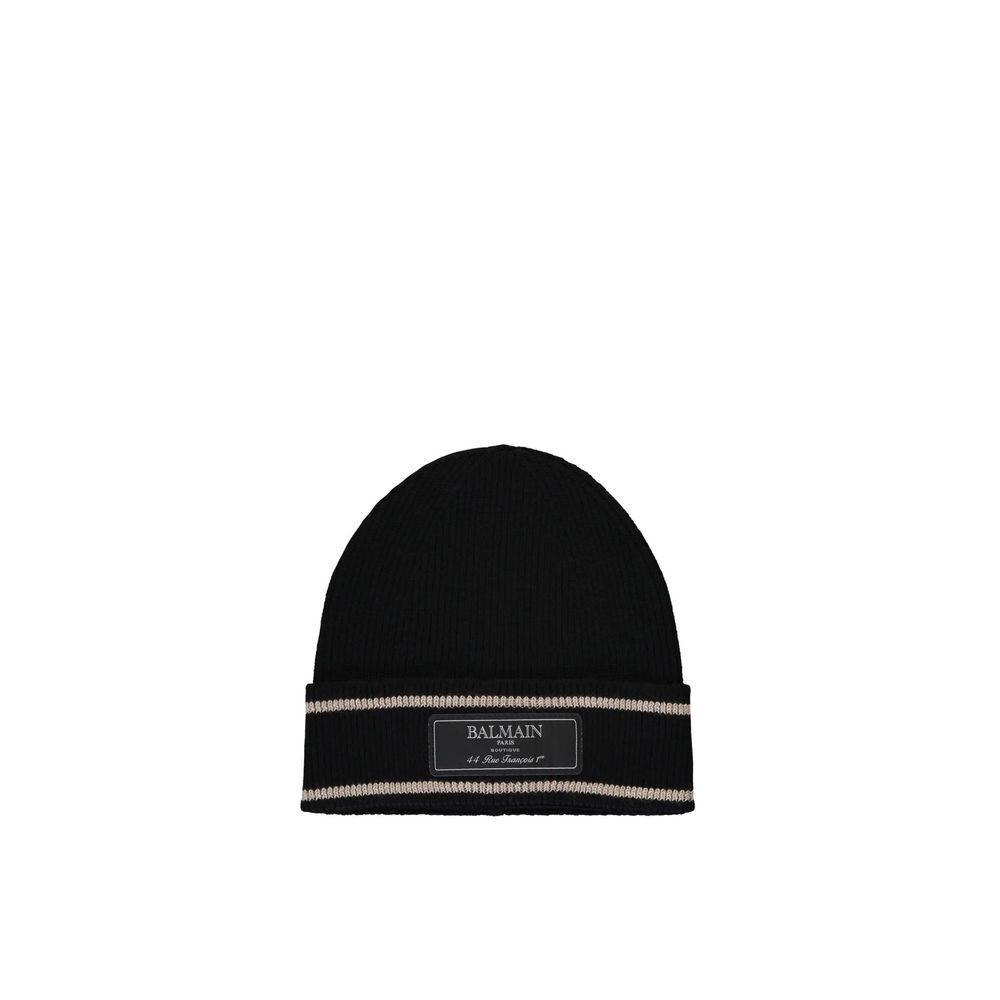 Gorro Balmain de lana merina negra