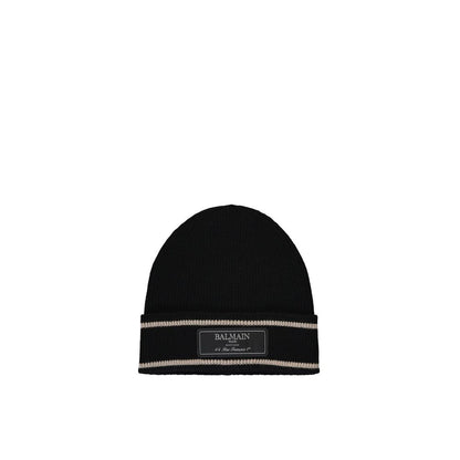 Gorro Balmain de lana merina negra