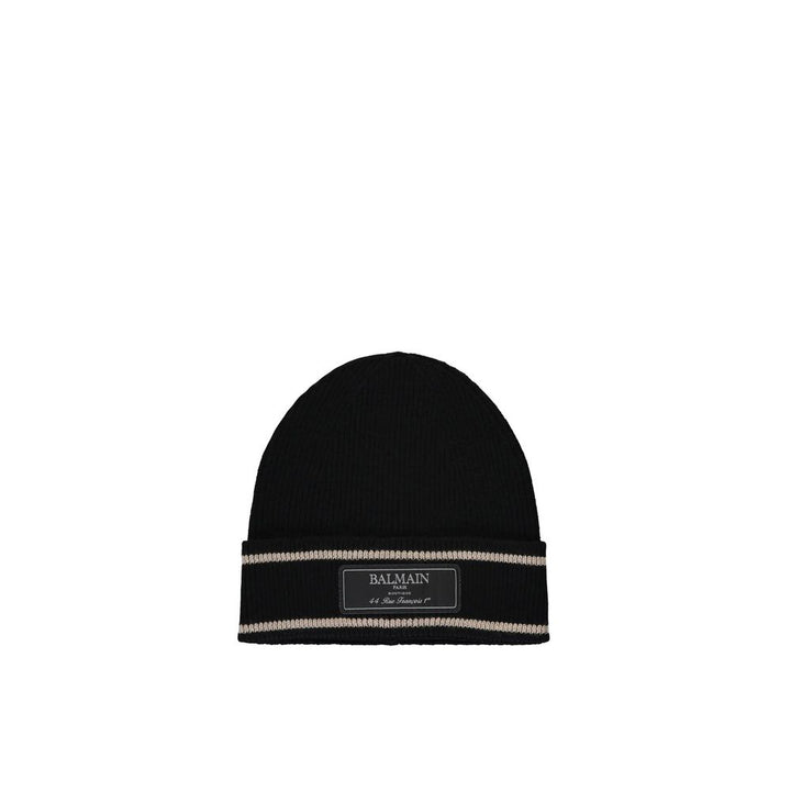 Bonnet Balmain en laine mérinos noire