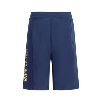 Versace Jeans Blue Cotton Bermuda Shorts