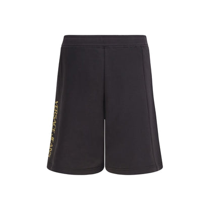 Versace Jeans Black Cotton Bermuda Shorts