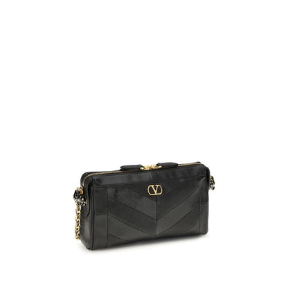 Bolso de hombro Valentino Garavani negro de piel de cordero Ovis Aries Aries