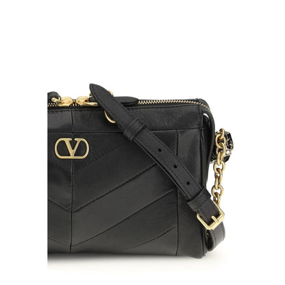 Bolso de hombro Valentino Garavani negro de piel de cordero Ovis Aries Aries