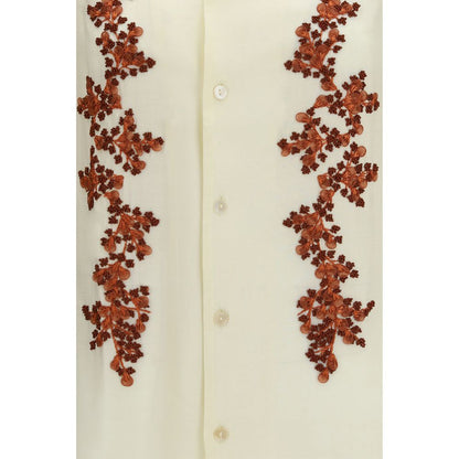 Baziszt Bicolor Cotton Pattern Shirt