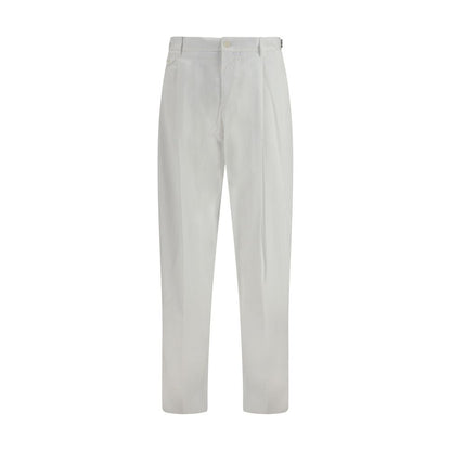 Pantalon décontracté en coton blanc Dolce & Gabbana