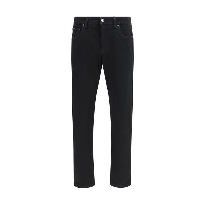 Dolce & Gabbana Black Cotton Slim Fit Jeans