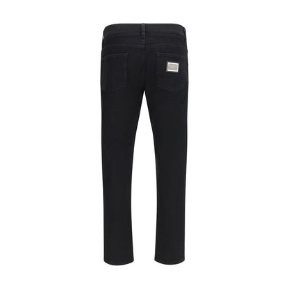 Dolce & Gabbana Black Cotton Slim Fit Jeans