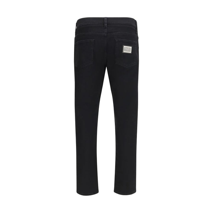 Dolce & Gabbana Black Cotton Slim Fit Jeans