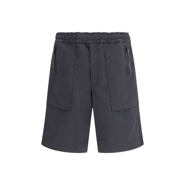 Moncler Grenoble Black Polyester Bermuda Shorts
