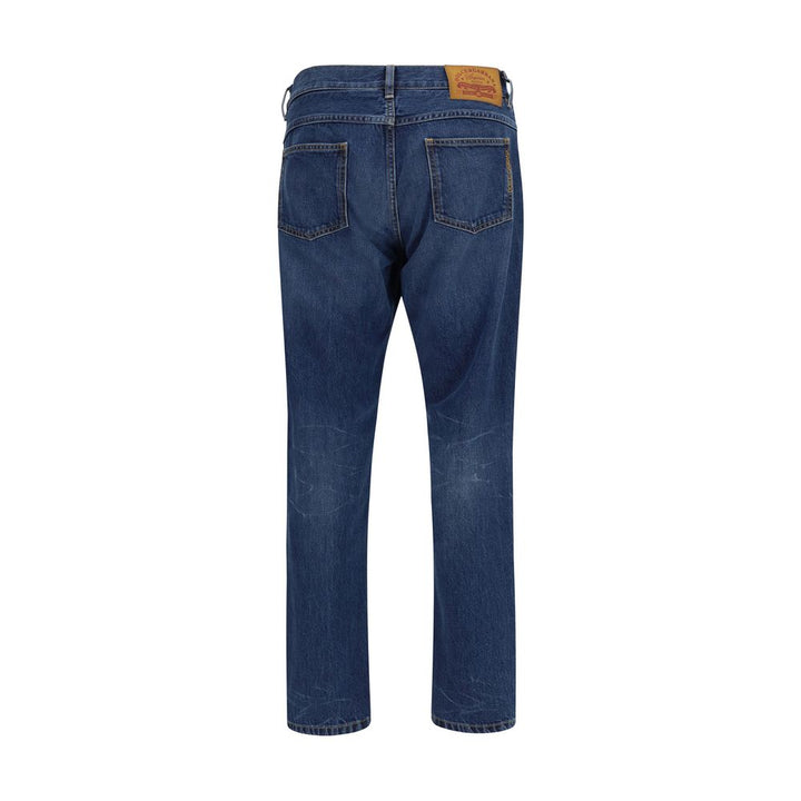 Dolce & Gabbana Blue Cotton Straight-Leg Jeans