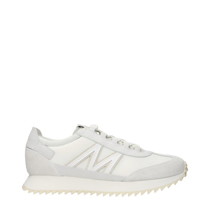 Moncler White Leather Athletic Sneakers