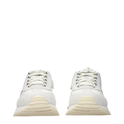 Moncler White Leather Athletic Sneakers
