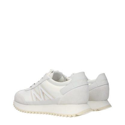 Moncler White Leather Athletic Sneakers