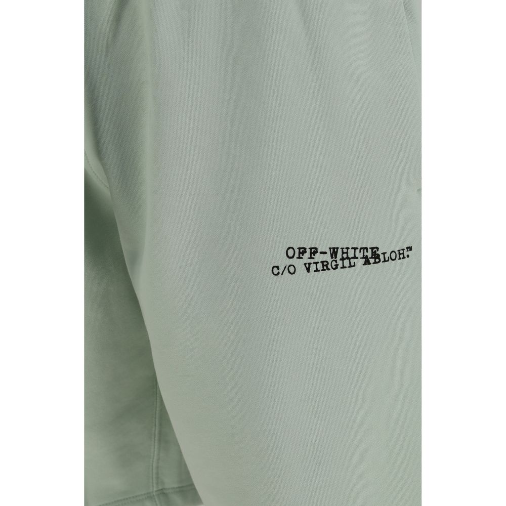 Off-White Bicolor Cotton Bermuda Shorts