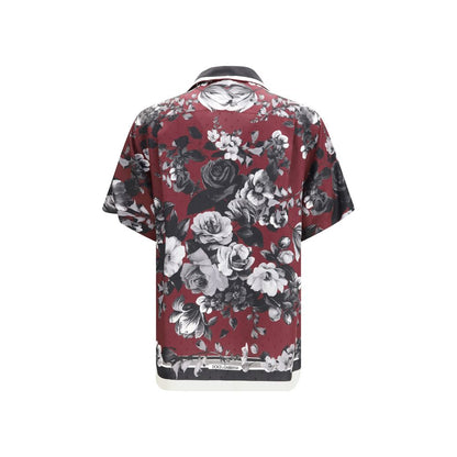Camisa de seda estampada multicolor Dolce & Gabbana