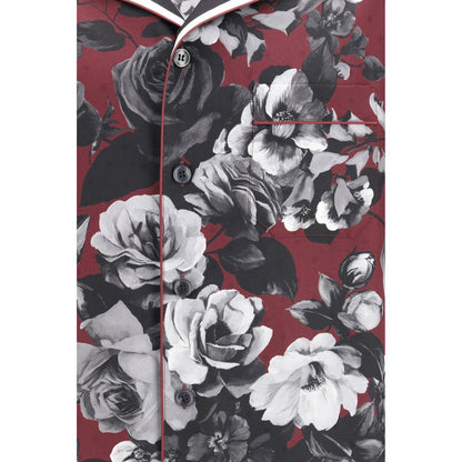Camisa de seda estampada multicolor Dolce & Gabbana