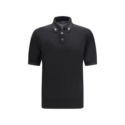 Polo Dolce & Gabbana de seda negra