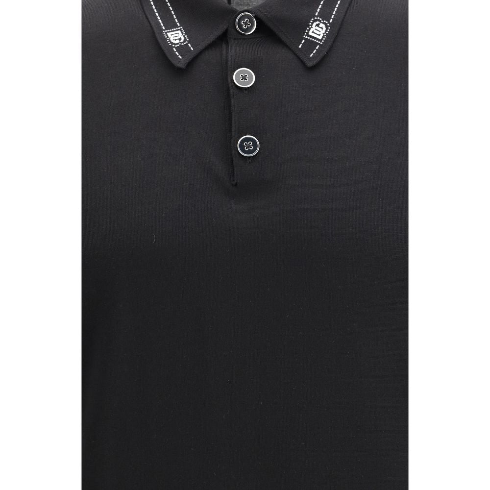 Polo Dolce & Gabbana de seda negra