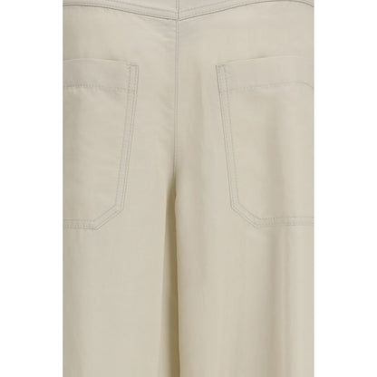 Pantalones beige de algodón Brunello Cucinelli