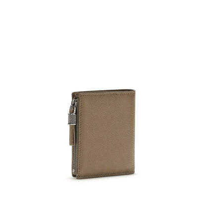 Cartera Brunello Cucinelli de piel de becerro marrón Bos Taurus