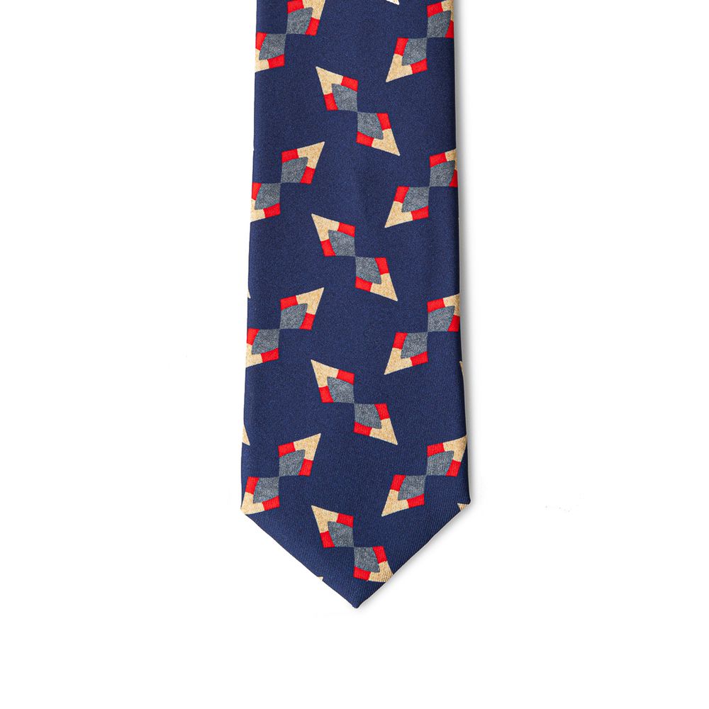 Corbata de seda azul Giorgio Armani