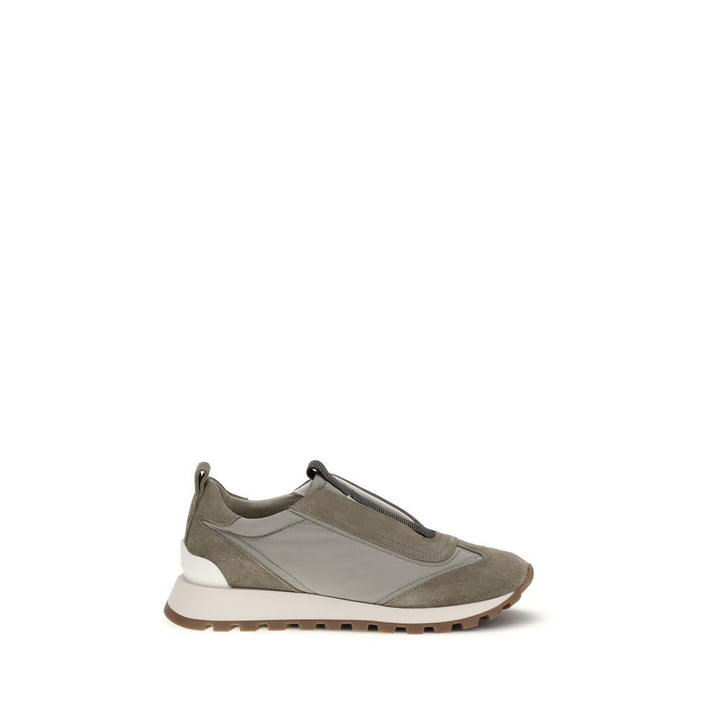 Zapatillas bicolor de poliéster Brunello Cucinelli