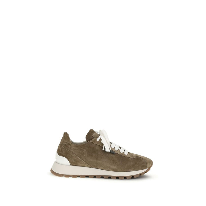 Zapatillas con plataforma Brunello Cucinelli de piel de becerro marrón Bos Taurus