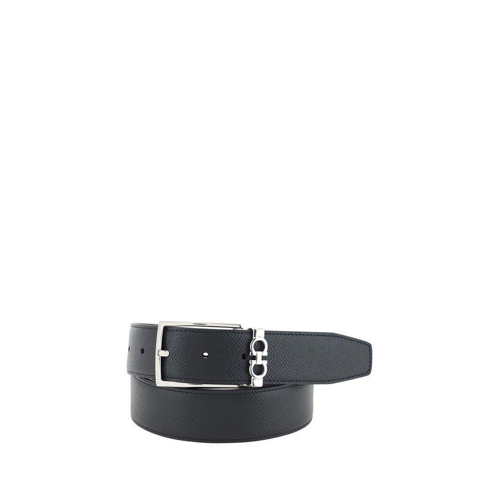 Cinturón Ferragamo de piel de becerro negra Bos Taurus