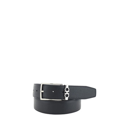 Cinturón Ferragamo de piel de becerro negra Bos Taurus