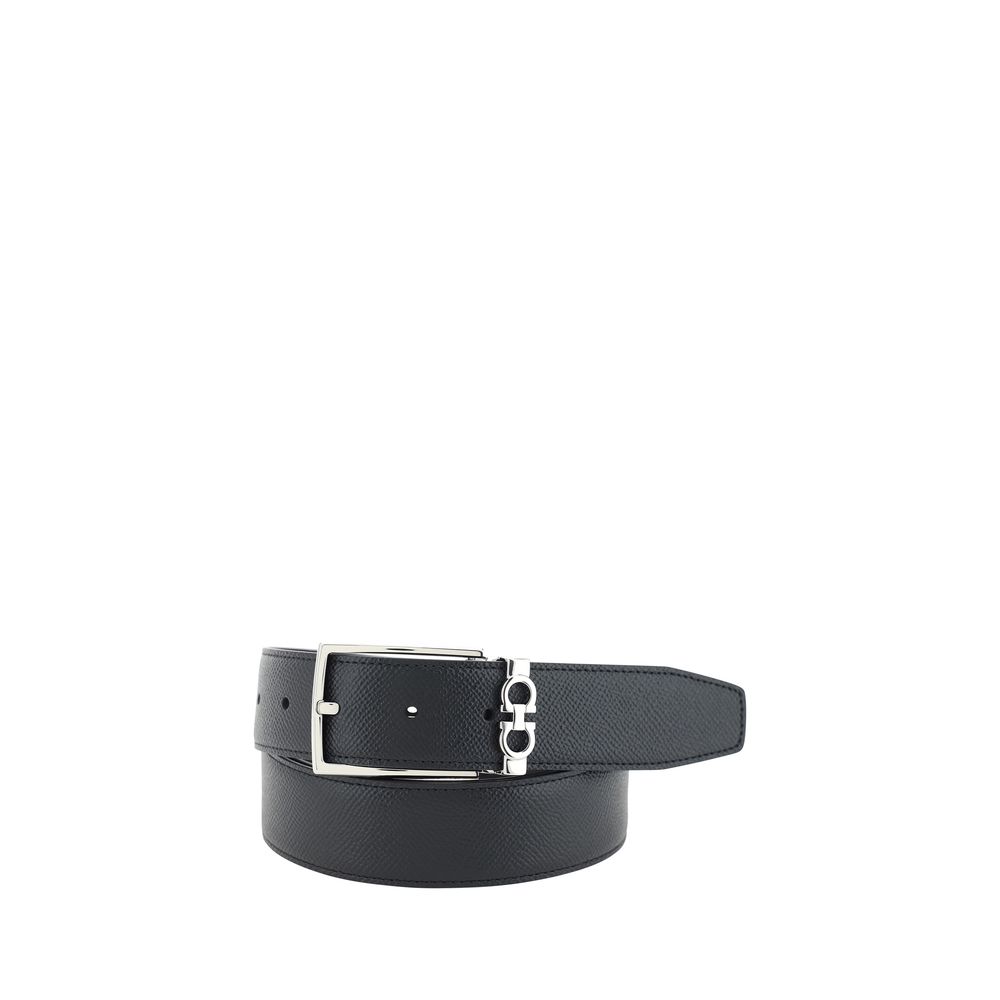 Cinturón Ferragamo de piel de becerro negra Bos Taurus