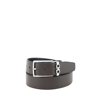 Cinturón Ferragamo de piel de becerro negra Bos Taurus