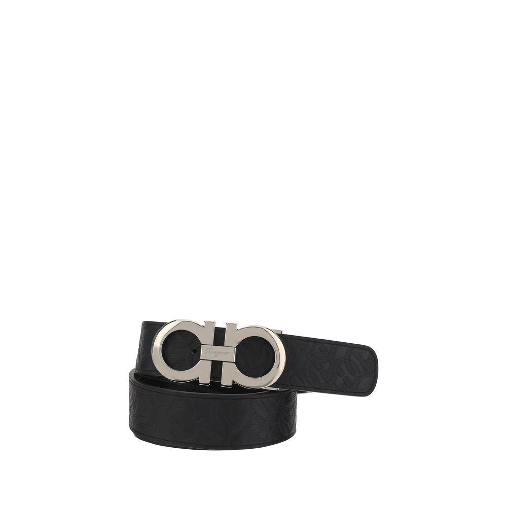 Cinturón Ferragamo de piel de becerro negra Bos Taurus
