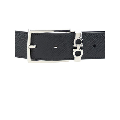 Cinturón Ferragamo de piel de becerro negra Bos Taurus