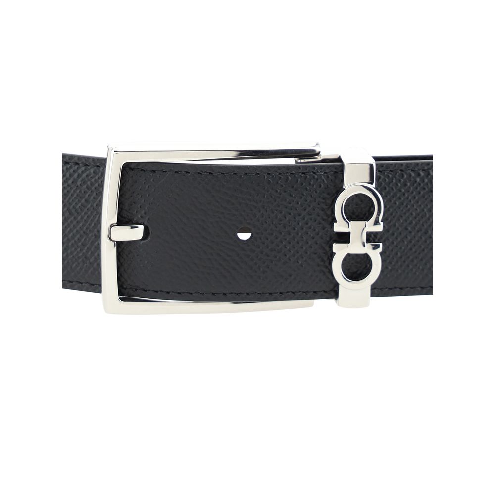 Cinturón Ferragamo de piel de becerro negra Bos Taurus